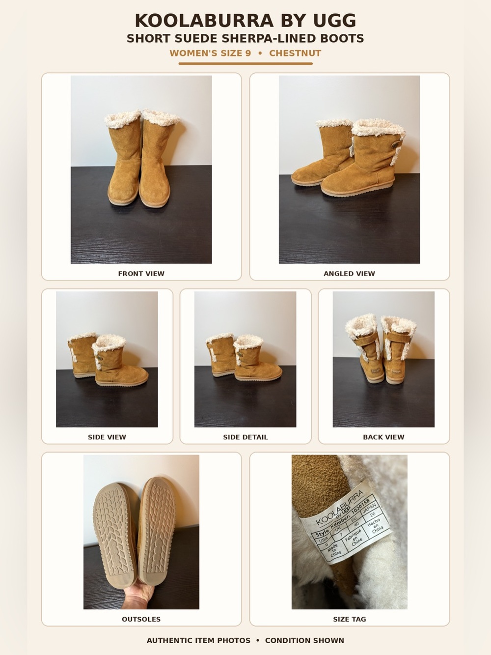 Koolaburra by UGG Short Chestnut Sherpa-Lined Boots